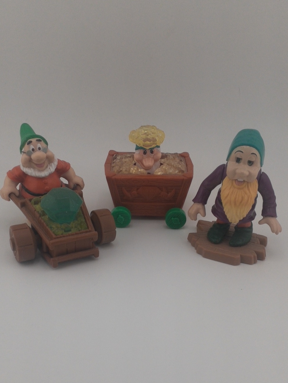 Vintage McDonald's Disney Toys Doc Grumpy Sleepy Mining Themed